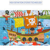 Wooden Jigsaw Puzzle Set for Kids - 60 Pieces of Cartoon Vehicles & Animals