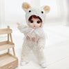 16cm Articulated Fashion Doll with Big Eyes and Dress-Up Outfit