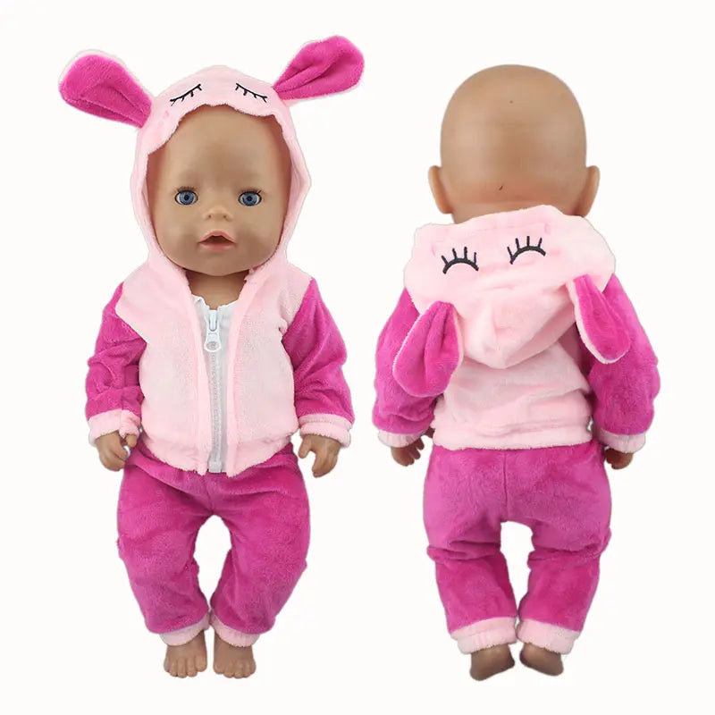 Cute 2-Piece Romper Outfit for 17-Inch Reborn Baby Dolls