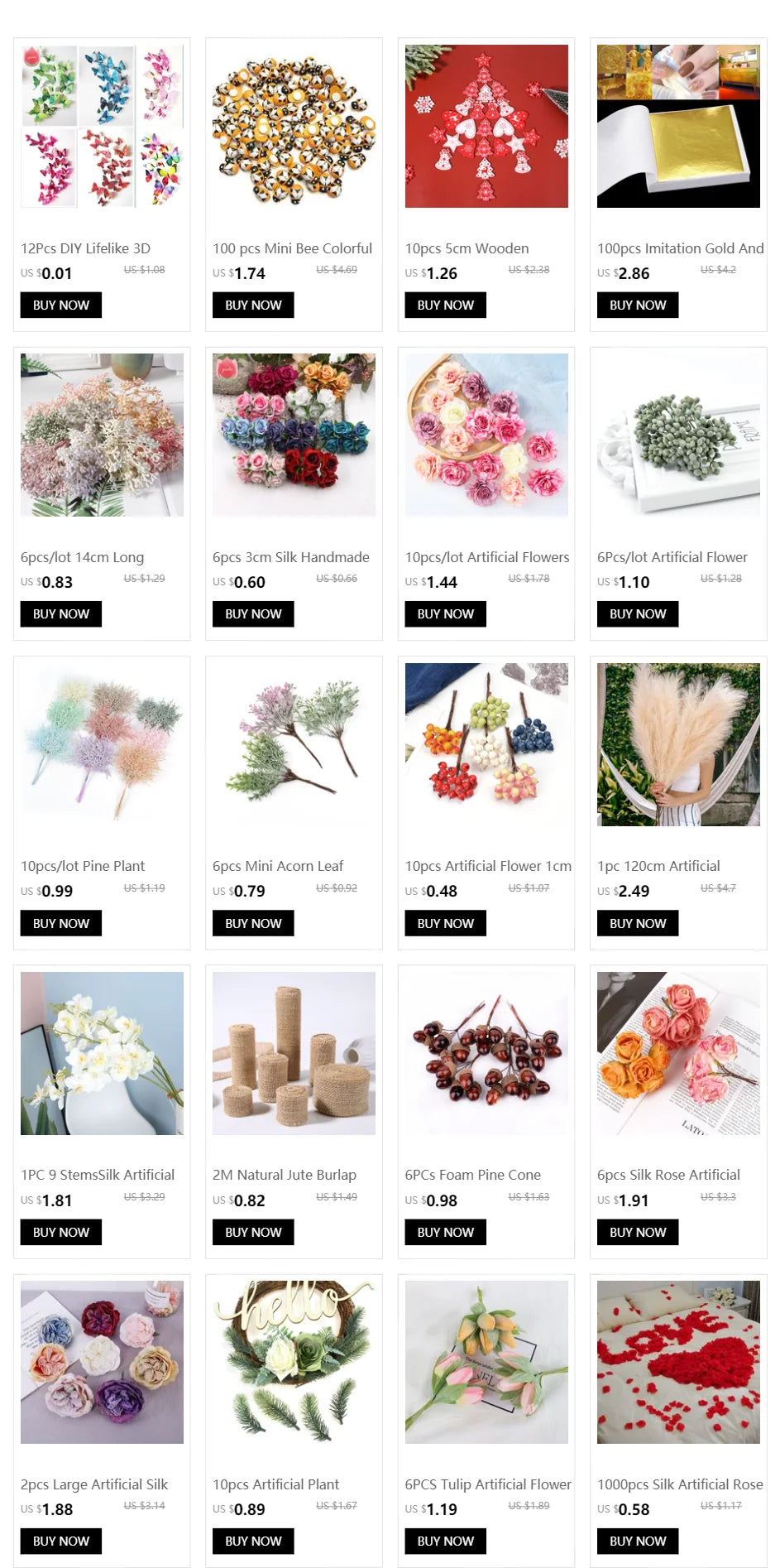 Silk Peony Artificial Flower Heads for Crafts and Home Decor