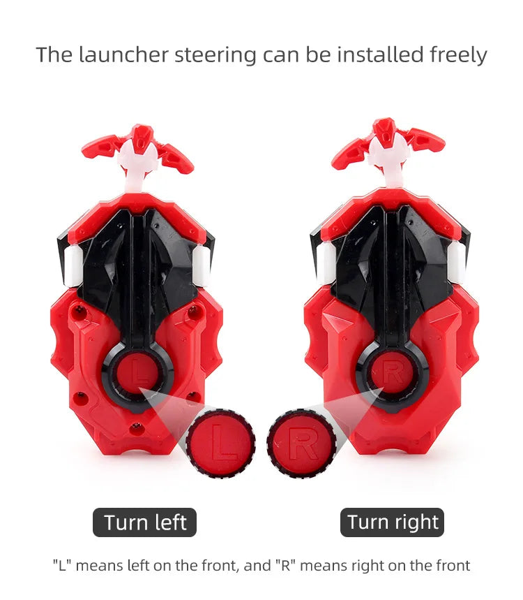 Two-Way Pull Wire Launcher for Beyblade Battles