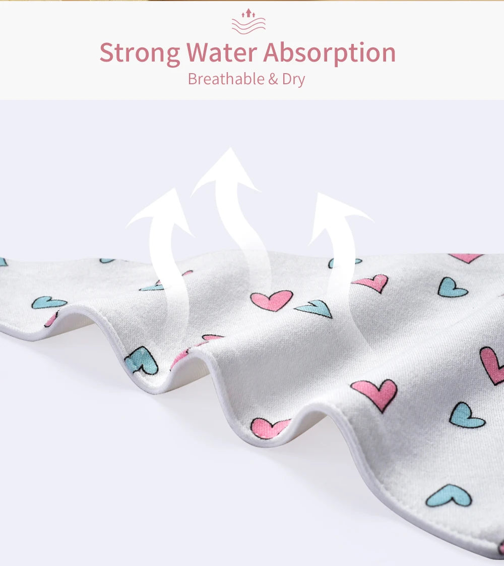 Soft Cotton Baby Bibs (3-Pack) with Cartoon Prints