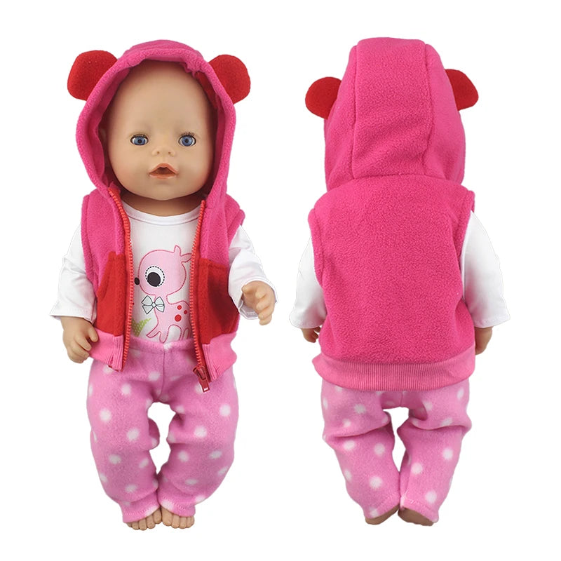 Cute 2-Piece Romper Outfit for 17-Inch Reborn Baby Dolls
