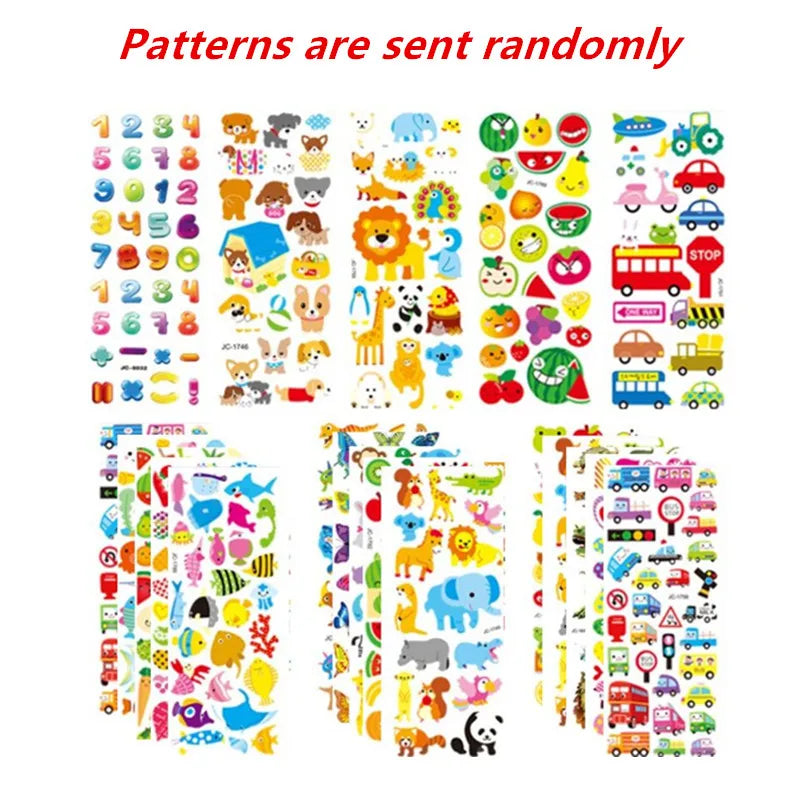 500+ Pieces 3D Puffy Sticker Variety Pack for Kids