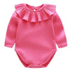 Baby Girls Lace-Trim Cotton Romper with Floral Details