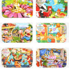Wooden Jigsaw Puzzle Set for Kids - 60 Pieces of Cartoon Vehicles & Animals