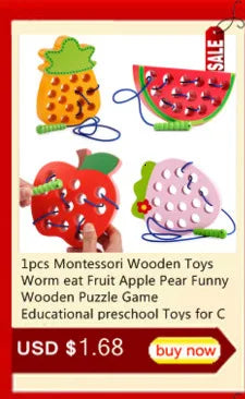 Wooden 3D Cartoon Animal Jigsaw Puzzle for Kids
