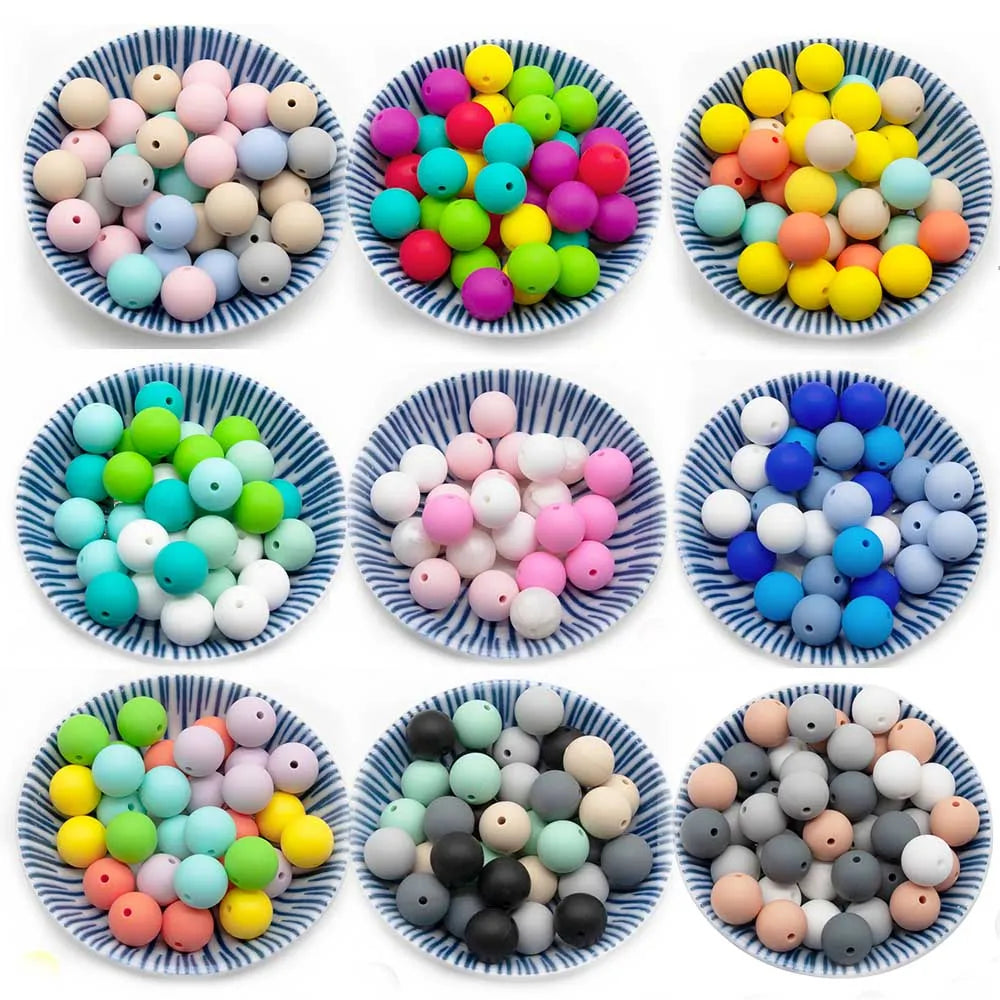 Food-Grade Silicone Teether Beads for DIY Baby Accessories