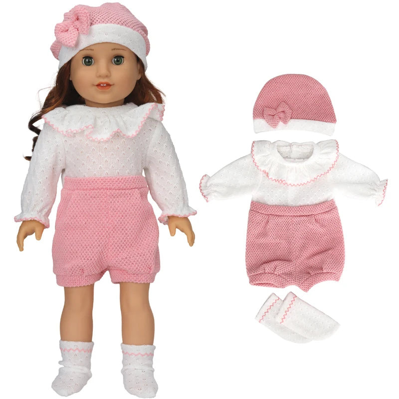 Doll Outfit Set with Hat for 17-43 cm Baby Dolls