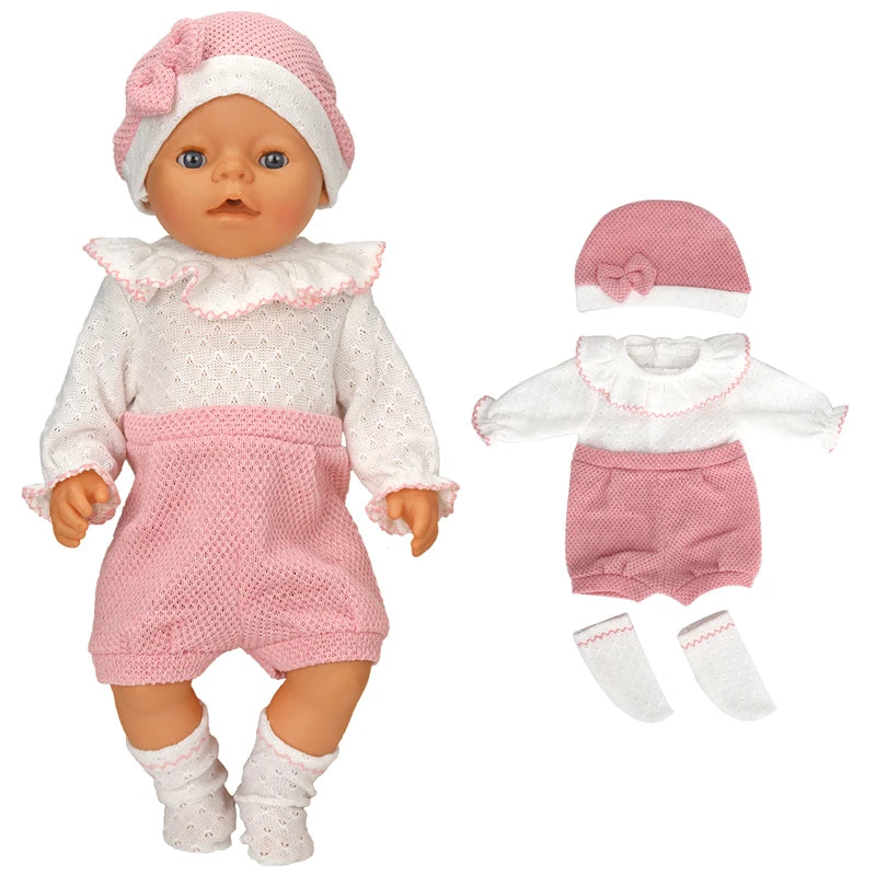 Doll Outfit Set with Hat for 17-43 cm Baby Dolls