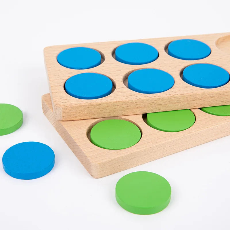 Wooden Ten-Frame Math Learning Set for Kids