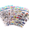 A sheet of 3D puffy stickers featuring various vehicles and fun designs for kids.