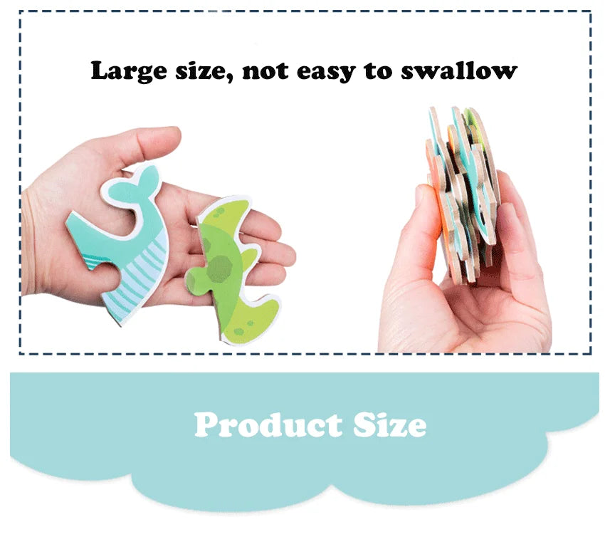Montessori Wooden Animal Puzzle Set with Storage Box