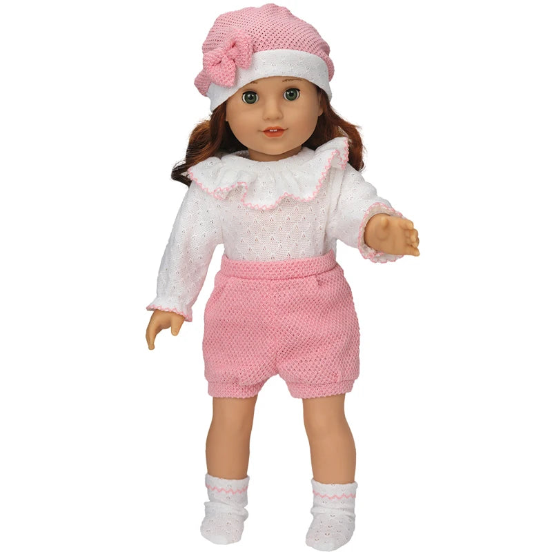 Doll Outfit Set with Hat for 17-43 cm Baby Dolls