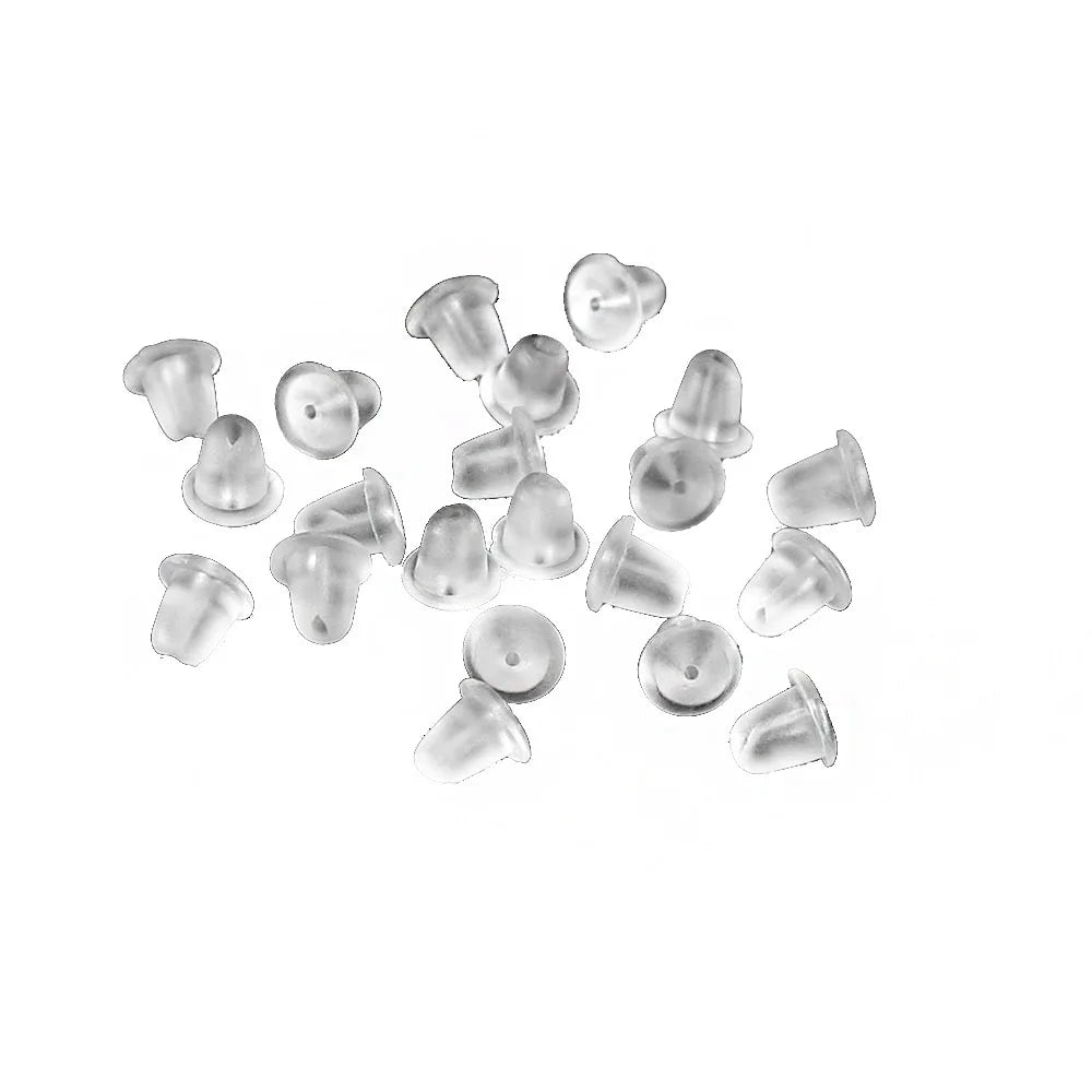Soft Silicone Earring Backs – Clear Jewelry Stoppers for DIY and Daily Wear