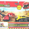 Dinotrux Dinosaur Truck toy car and dozer set in red and black packaging