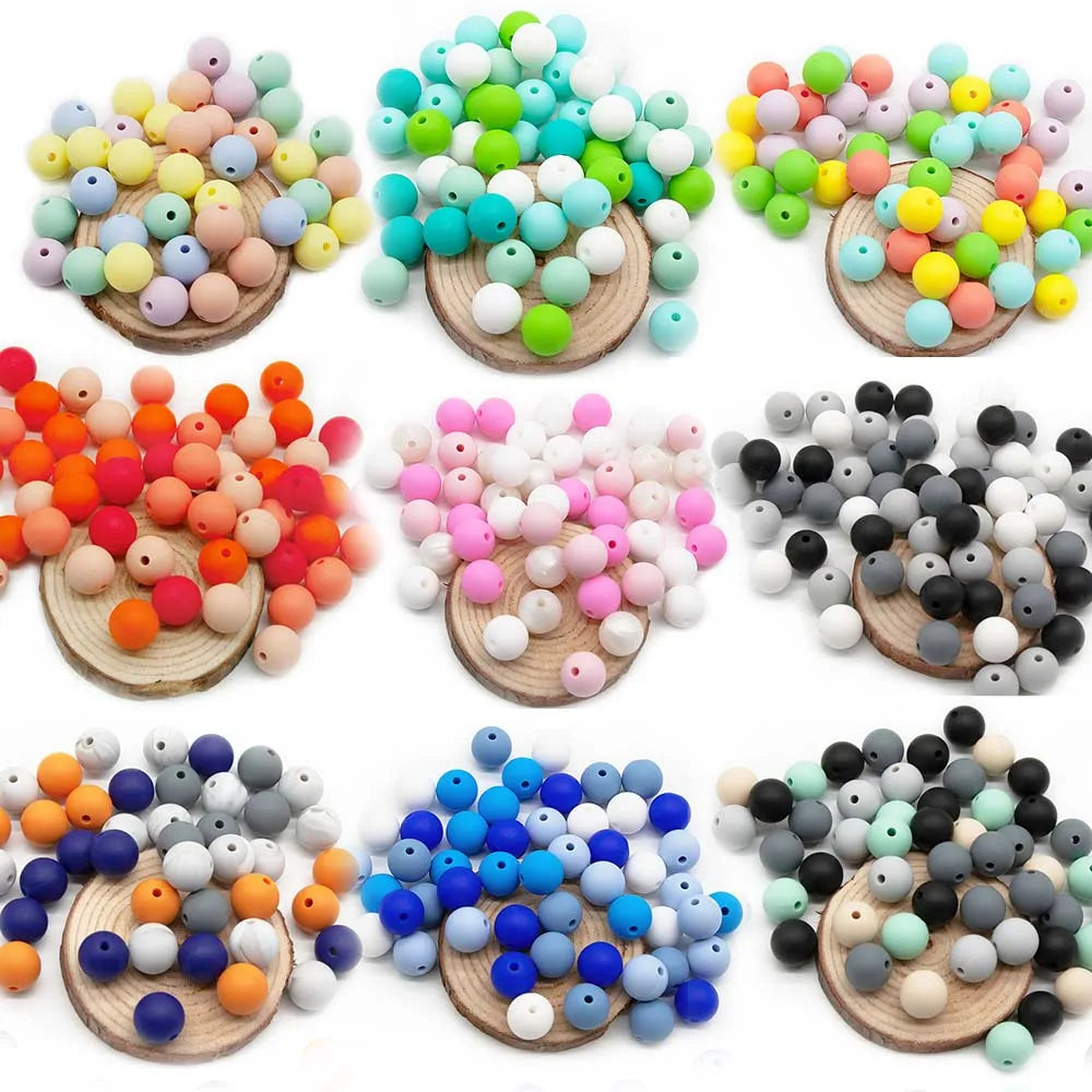 Food-Grade Silicone Teether Beads for DIY Baby Accessories