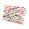 Assorted acrylic stud earrings set featuring hearts, stars, and moons in various colors