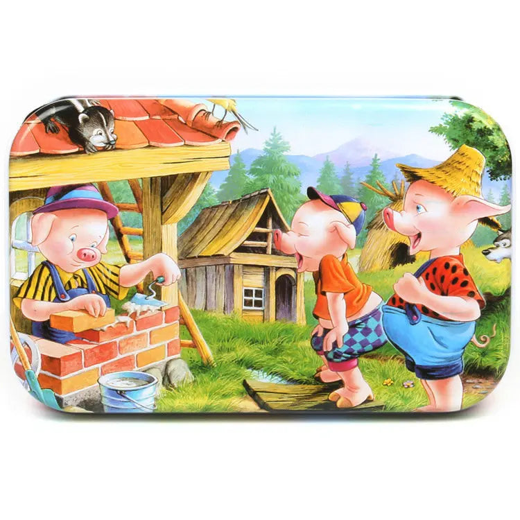 Wooden Jigsaw Puzzle Set for Kids - 60 Pieces of Cartoon Vehicles & Animals