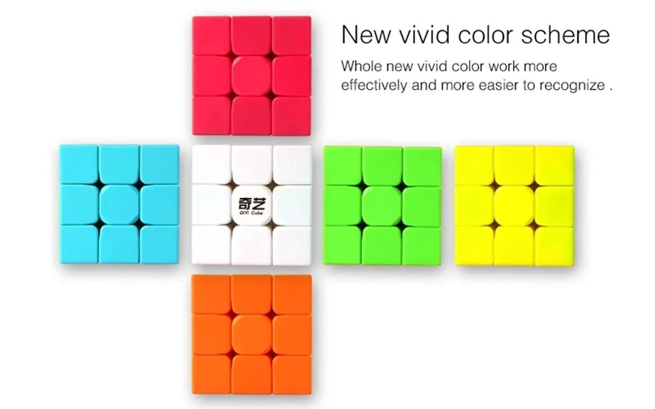 QiYi Warrior 3x3 Speed Cube – Smooth Turning Puzzle for Kids & Adults