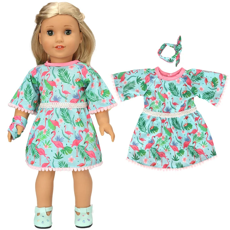 Doll Outfit Set with Hat for 17-43 cm Baby Dolls