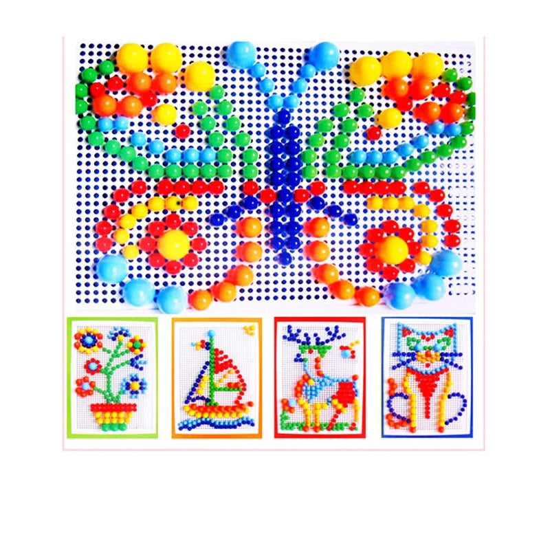 Mushroom Nail 3D Puzzle Set – 296 Pieces Creative Educational Toy