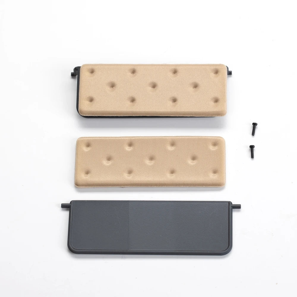 Set of three 1:12 scale RC car steering wheel and interior upgrade parts, including foam and plastic components.