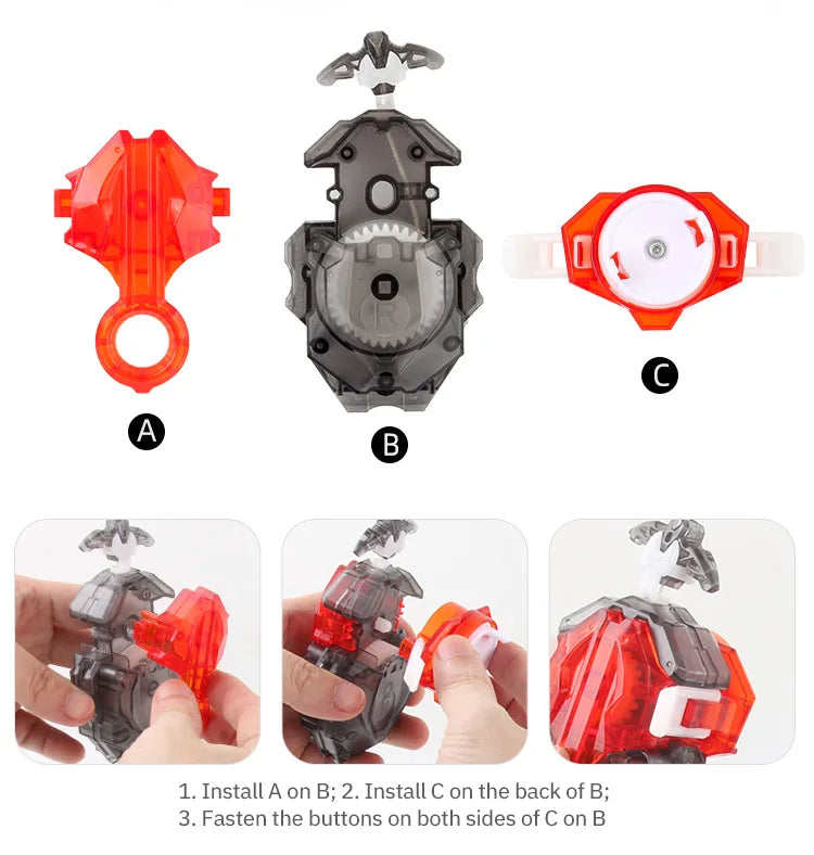 Two-Way Pull Wire Launcher for Beyblade Battles