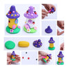 Various colorful polymer clay mushrooms and sculpted items shown in close-up shots.