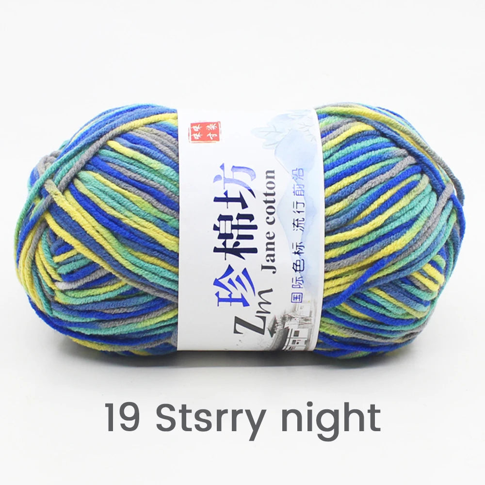 Soft Milk Cotton Yarn for Knitting and Crochet – 50g per Ball