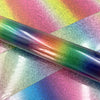 Rainbow Glitter Heat Transfer Vinyl for DIY Apparel