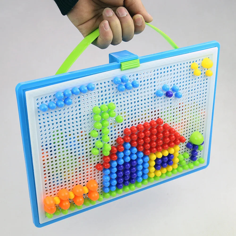 Mushroom Nail 3D Puzzle Set – 296 Pieces Creative Educational Toy