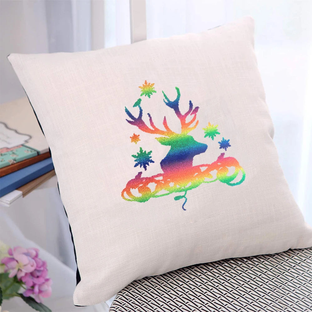 Rainbow Glitter Heat Transfer Vinyl for DIY Apparel
