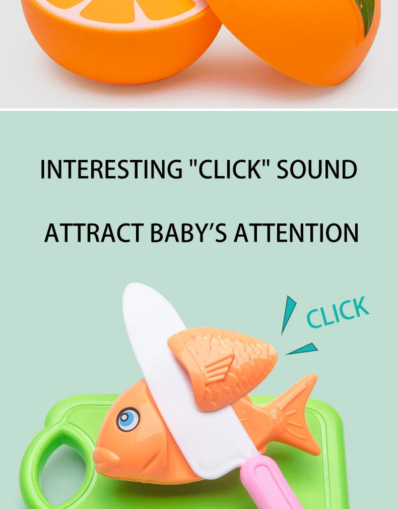 Pretend Play Food Cutting Set for Kids – Educational Fruit & Vegetable Toy