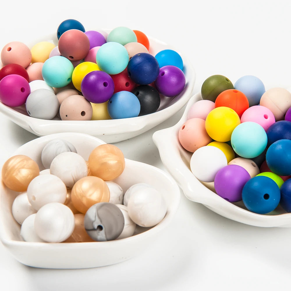 Food-Grade Silicone Teether Beads for DIY Baby Accessories
