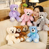 Cute Bow Tie Plush Bear Teddy with Colorful Design