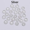 Silver flower petal bead caps for jewelry making in various sizes