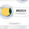 Fresh Fruit Enamel Pins Set — Lemon & Orange Brooches