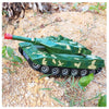 A green transforming robot car toy with a cannon, set in a dry, rocky outdoor environment.