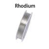 A spool of thin, silver-colored beading wire for jewelry making.