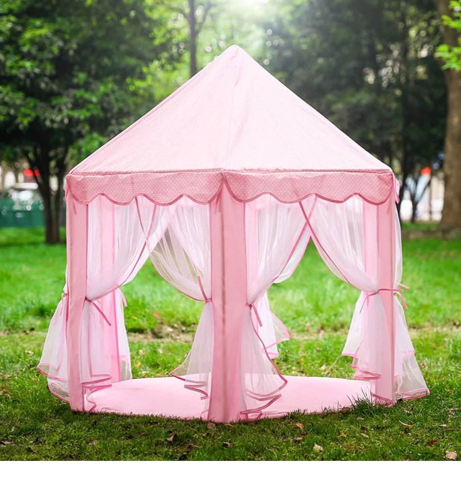 Kids' Princess Castle Play Tent – Foldable Indoor Tipi for Imaginative Play