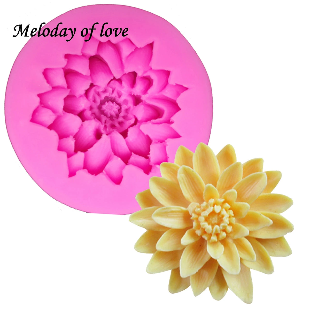 3D Lotus Flower Silicone Mold for Cake & Soap Decorating