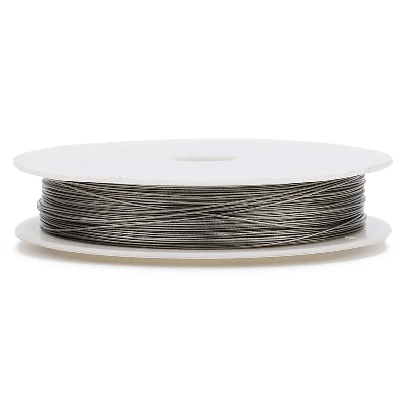 A roll of stainless steel tiger tail beading wire for jewelry making
