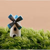 Whimsical Miniature Garden Bridge, Windmill & Castle Decor Set