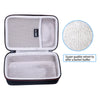 Open protective case for audio interfaces featuring a velvet buffer and mesh interior.