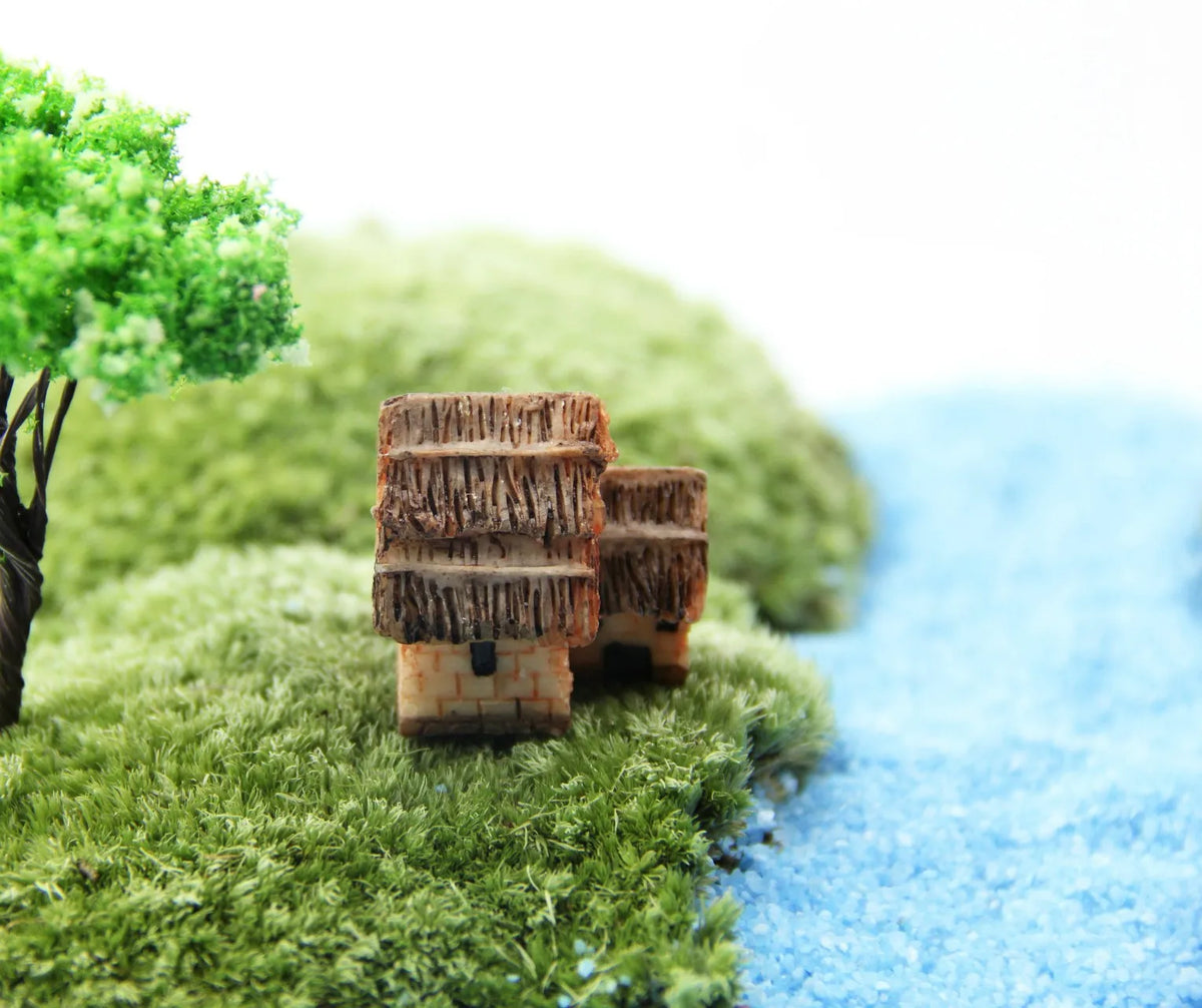 Whimsical Miniature Garden Bridge, Windmill & Castle Decor Set