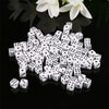 Mini D6 Dice Set with Black Pips (100 Pieces)