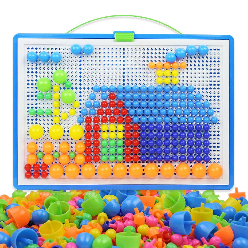 Mushroom Nail 3D Puzzle Set – 296 Pieces Creative Educational Toy