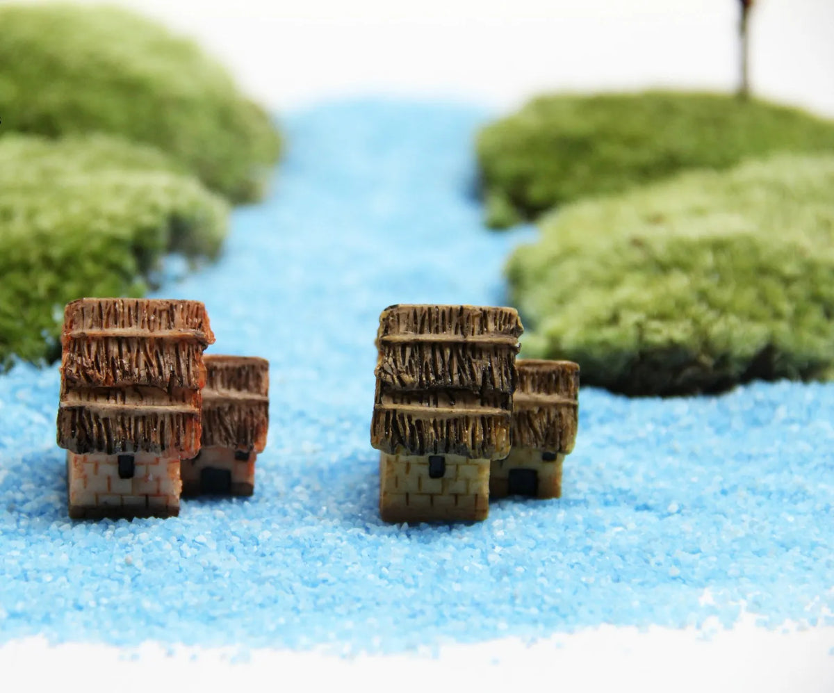 Whimsical Miniature Garden Bridge, Windmill & Castle Decor Set