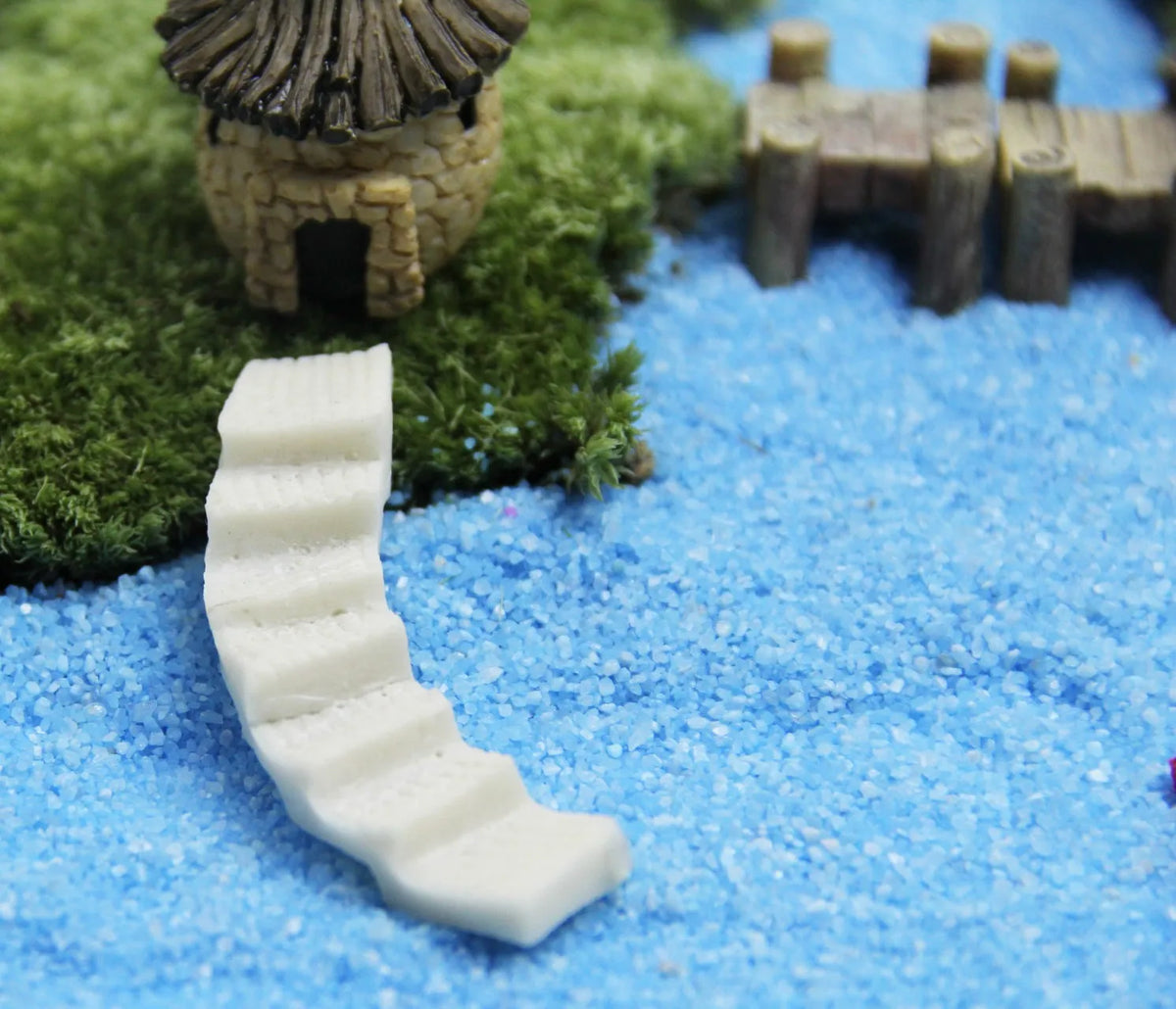 Whimsical Miniature Garden Bridge, Windmill & Castle Decor Set